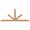 Ekena Millwork Saratoga Timber Gable Bracket, Western Red Cedar, 72"W x 30"H x 3 1/2"D x 3 1/2"F, 10/12 Pitch GBW072X30X0404SAR00SWR - alternate 1